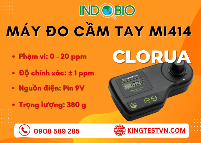 Máy quang đo clorua cầm tay trong nước Milwaukee MI414